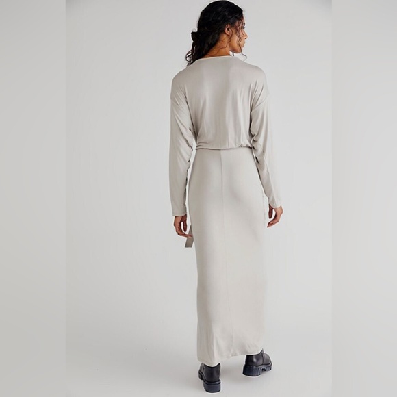 NWOT FREE PEOPLE Alyssa Long Sleeve Wrap Dress - Picture 3 of 12